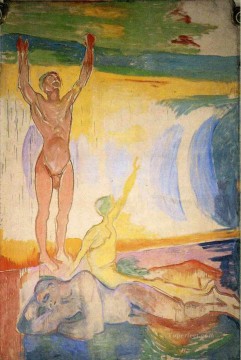  1916 Pintura - El despertar de los hombres 1916 Edvard Munch